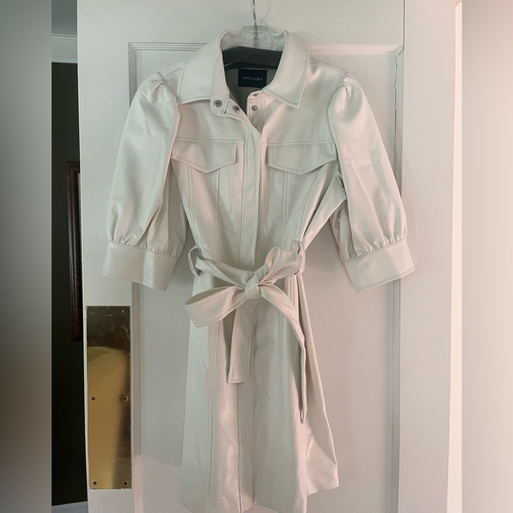 Dolce Cabo White Leather Dress